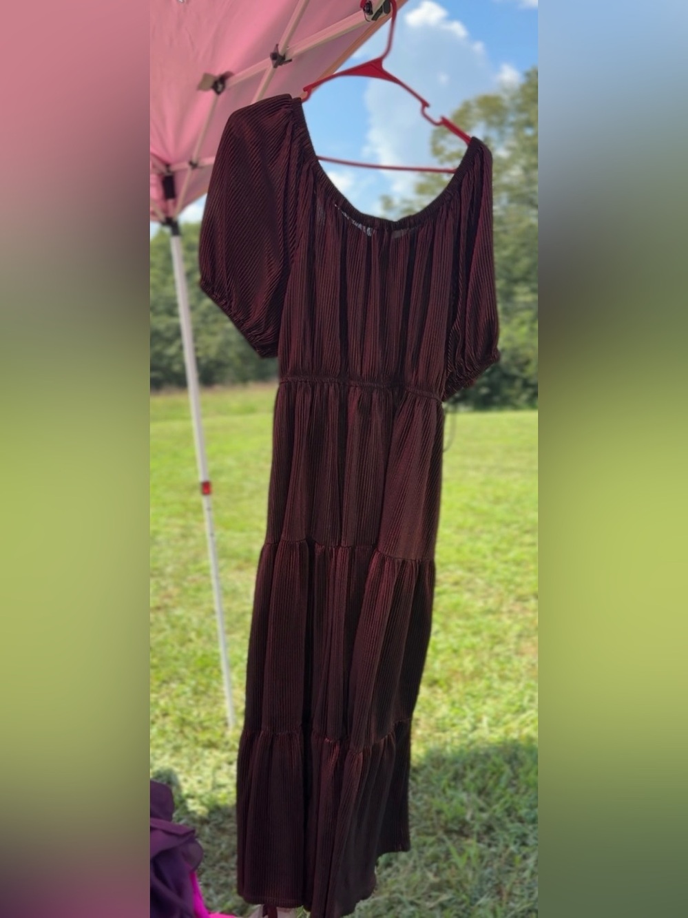 Women’s Brown Tiered Maxi Dress